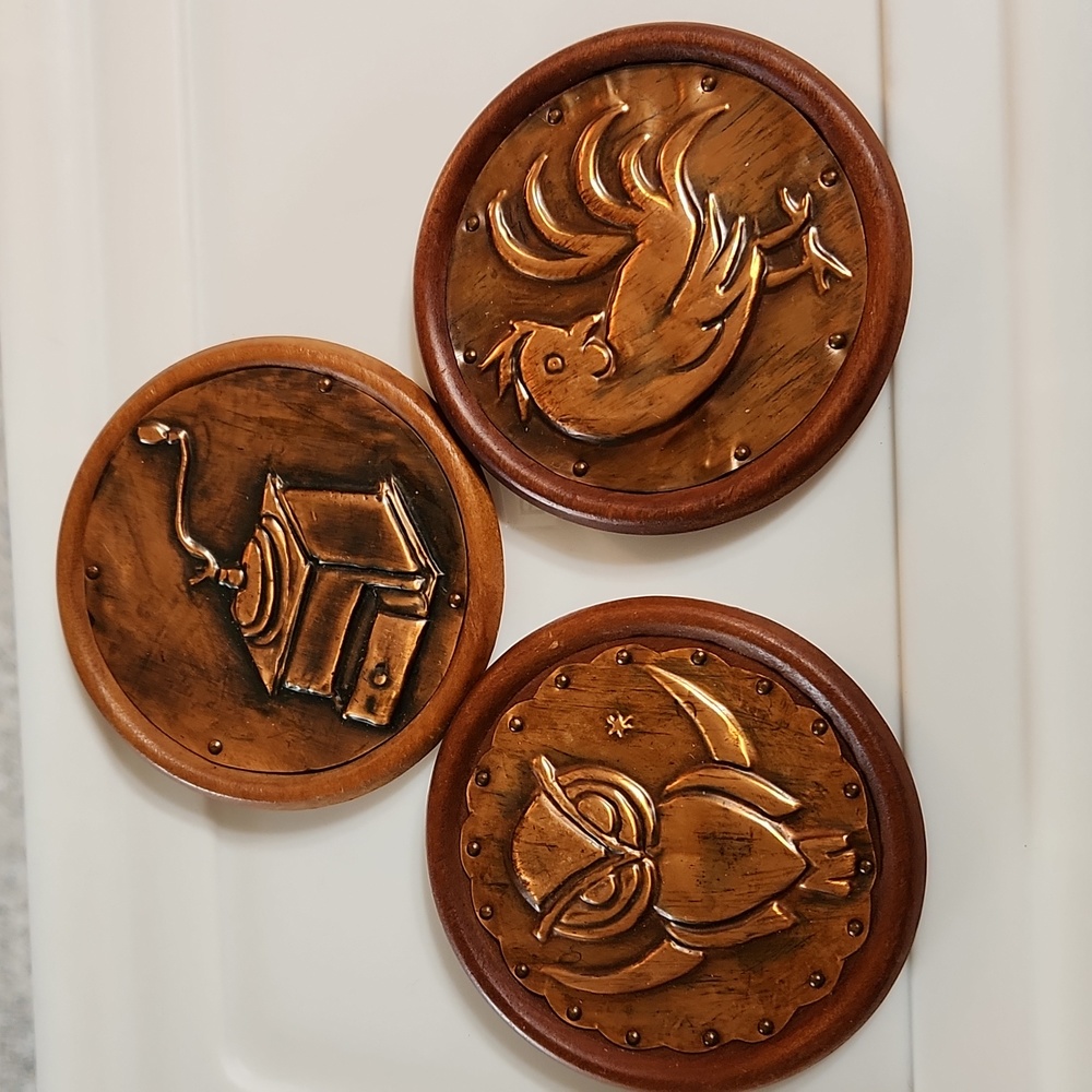 Vintage copper  plaques
